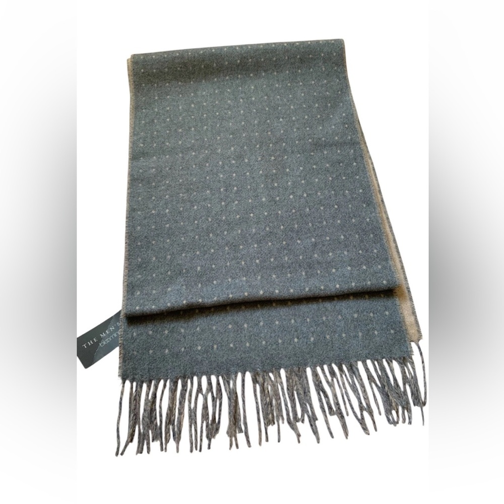 Bloomingdale's The Men’s Store Grey/Beige Scarf Made in Germany OS